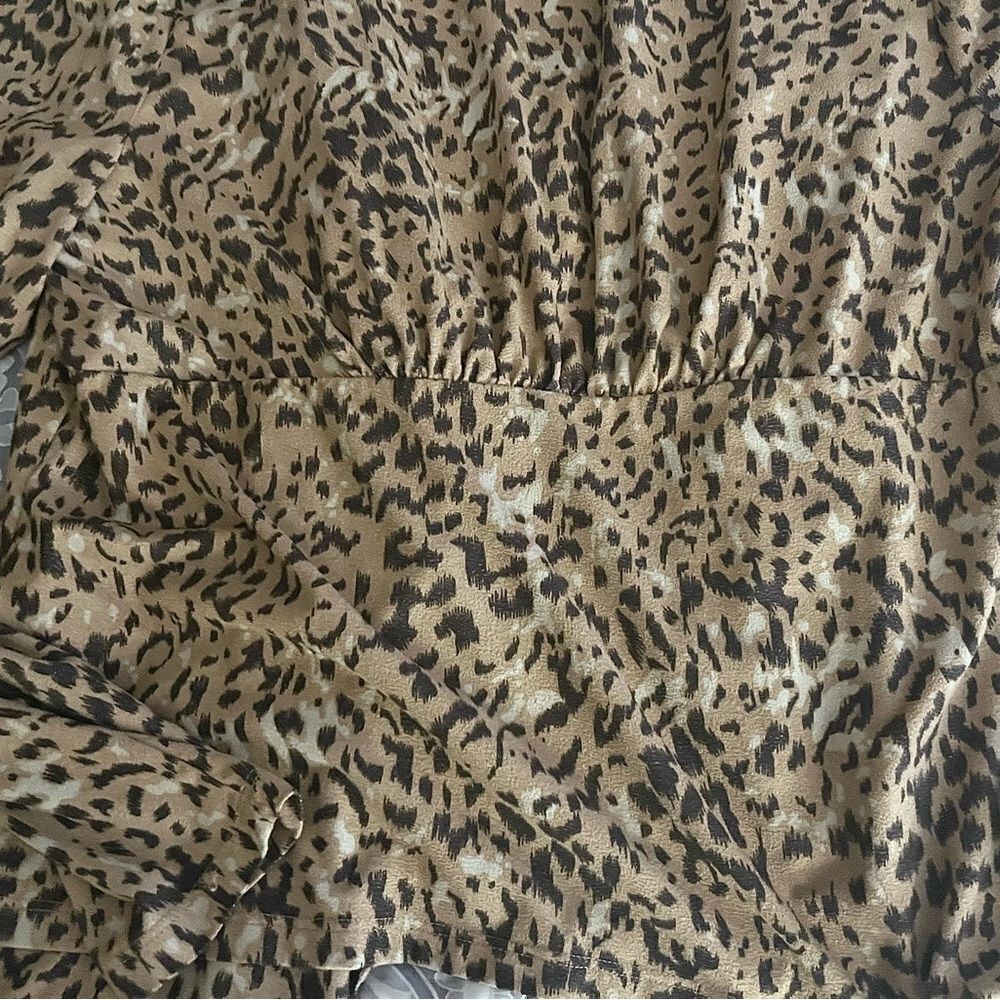 Cato Leopard Print Jacket -‎ Brown and Cream - Picture 5 of 5